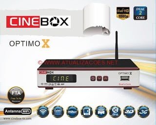 Cinebox-Optimo-X-1 ATUALIZAÇÃO CINEBOX OPTIMO X DUAL CORE SKS 22W - 24/07/2016